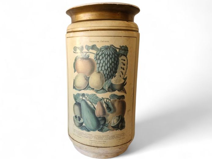 Large Rare German Vase – Fruit Chromolithograph