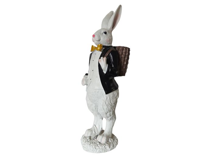 Victorian Dandy White Rabbit Cast Resin Figurine