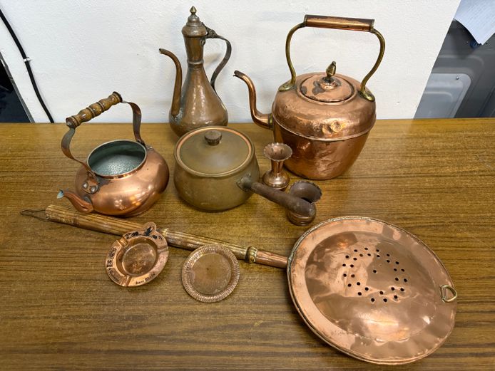 Red Copper Ornaments (9 Items) 
