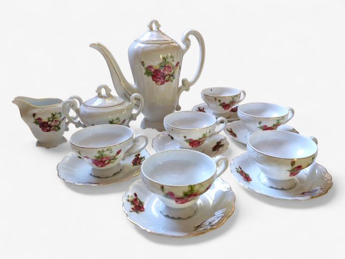 Vintage Floral Design Porcelain Tea Set