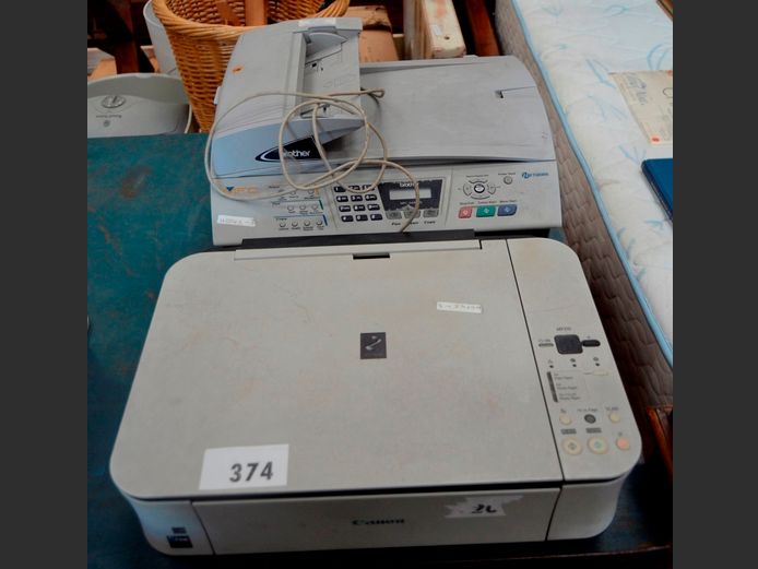 LOT: BROTHER & CANON PIXMA PRINTERS [Switch on, untested further, no power supply] [#: 422569314]