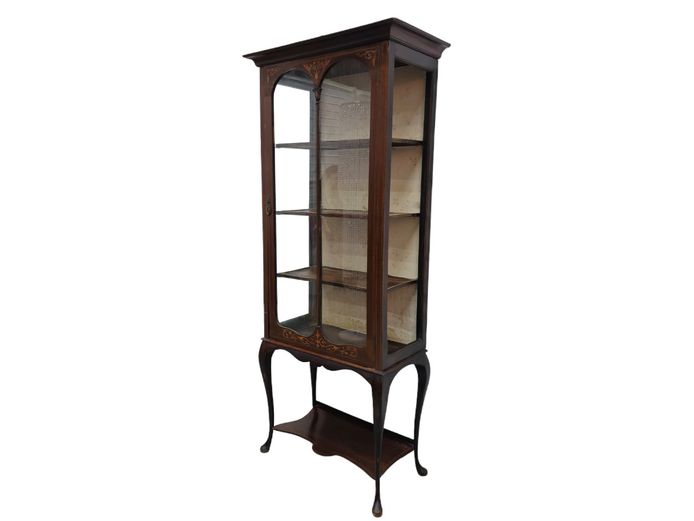 Early 20th Century Edwardian Inlaid Mahogany Display Cabinet