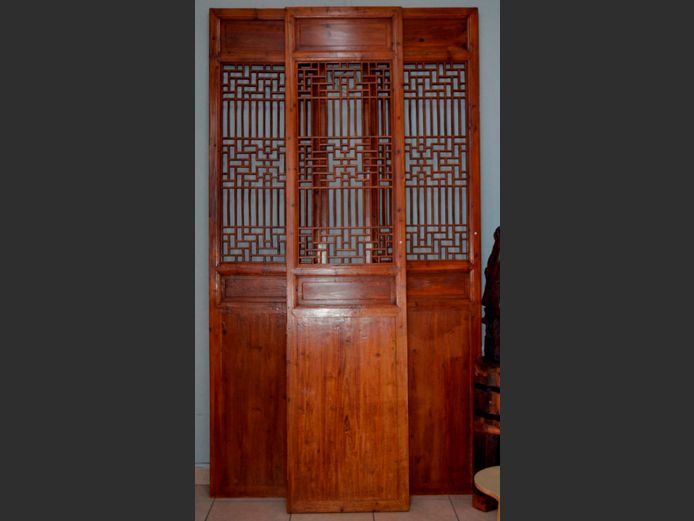 SET OF 3 ANTIQUE CHINESE ROOM DIVIDERS, 276 x 66cm