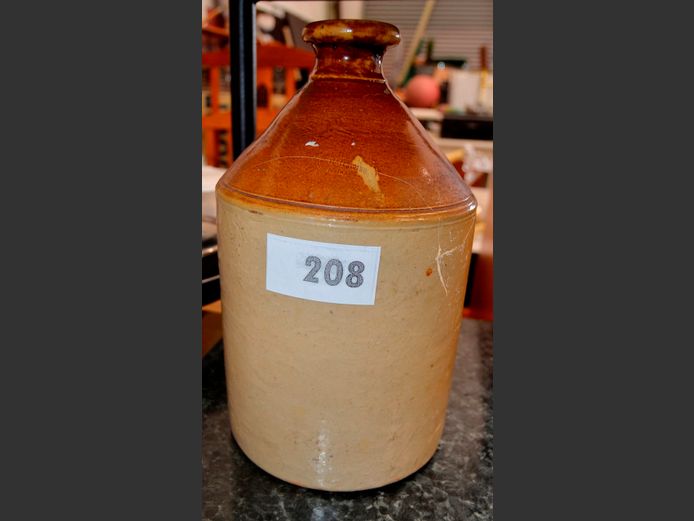 VINTAGE CERAMIC FLAGON, 18cm Diameter x 32cm High [Cracked]