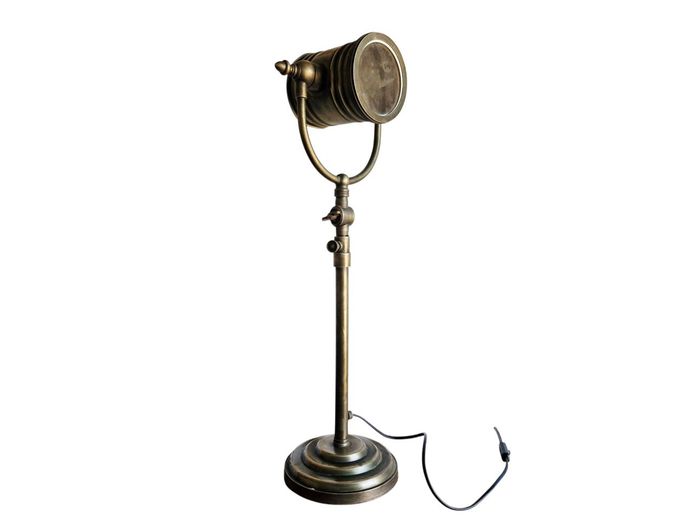 Vintage Heavy Solid Brass Naval Lamp