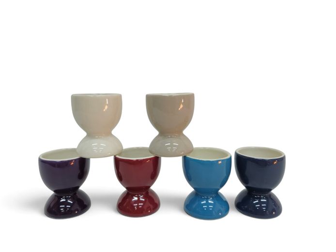Set of 6 Woolworths Glazed Ceramic Egg Cups