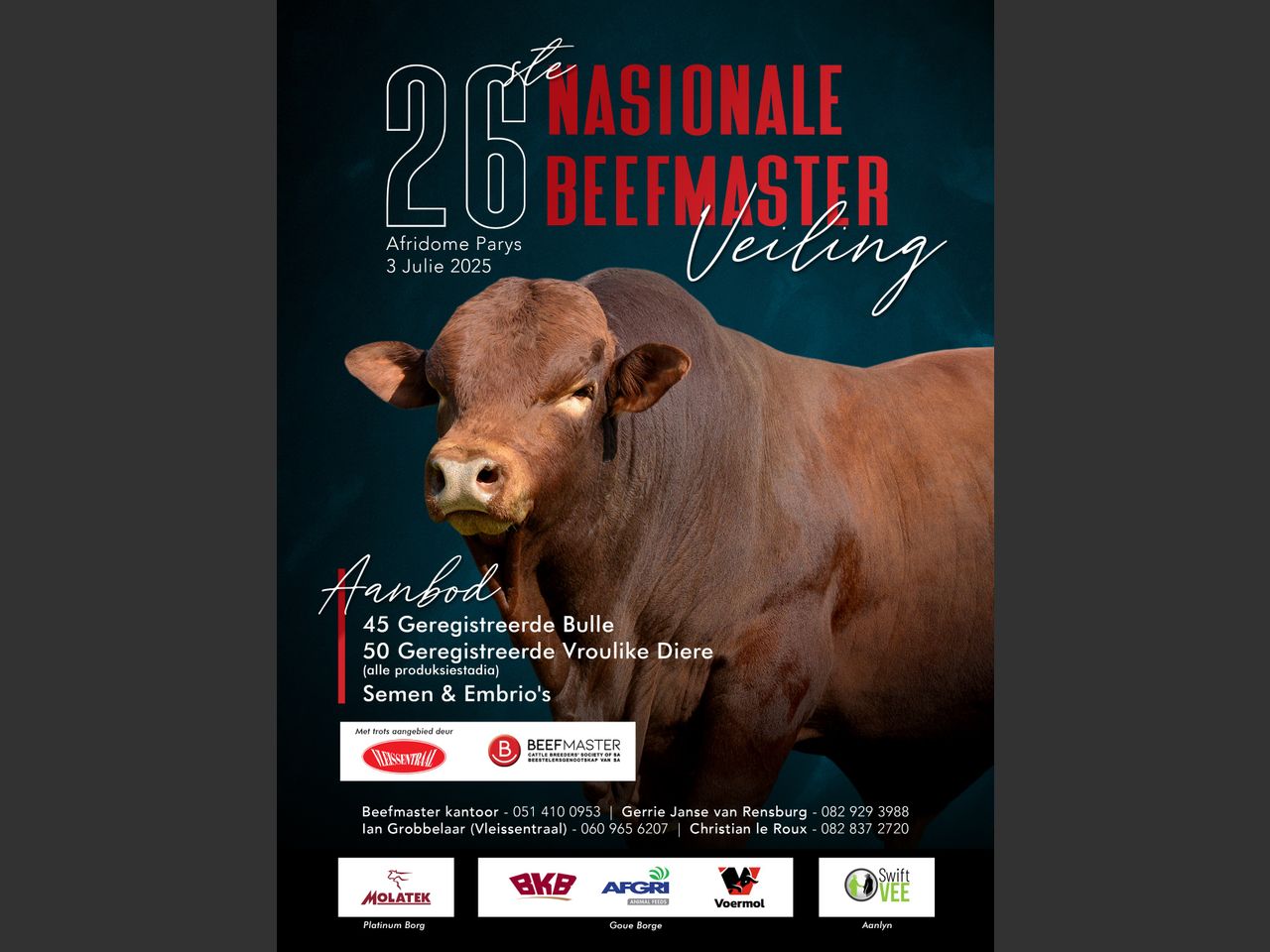 26STE NASIONALE BEEFMASTER VEILING | SwiftVEE | South Africa’s Leading ...