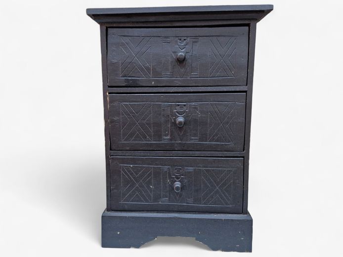 Vintage Carved Wooden Chest of Drawers