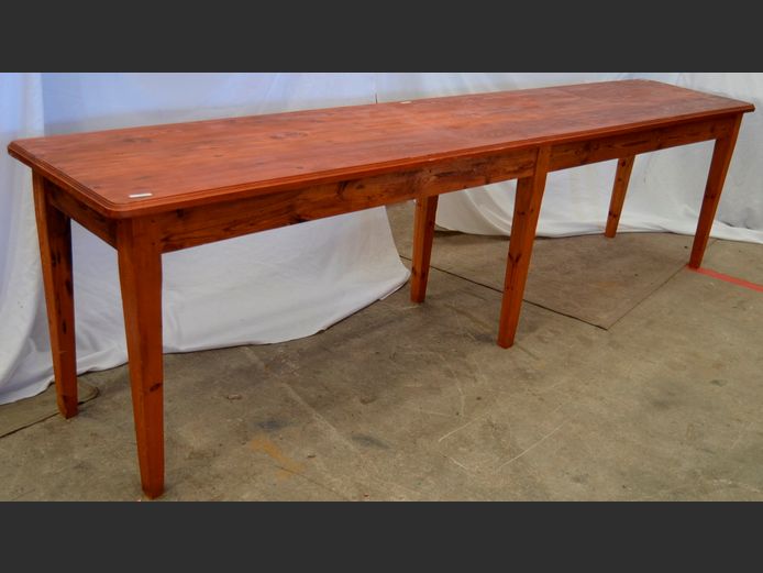 OREGON PINE WINE TASTING TABLE, 300 x 59 x 79cm