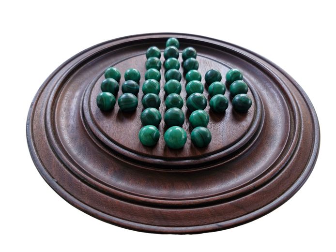 Vintage Malachite Solitaire Board Game