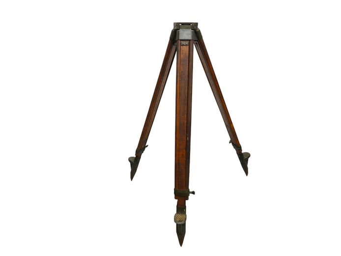 Early-to-Mid 20th Century Field Surveyor’s Instrument Wooden Tripod