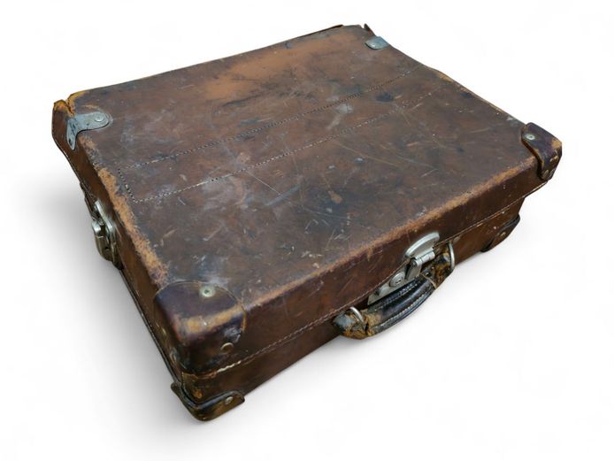 1920's-1940's Genuine Leather Suitcase