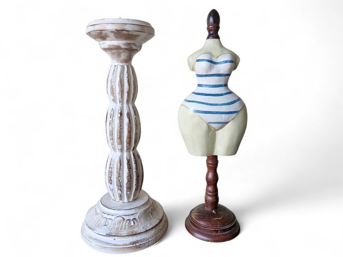 Vintage Jewellery Mannequin & Candle Holder