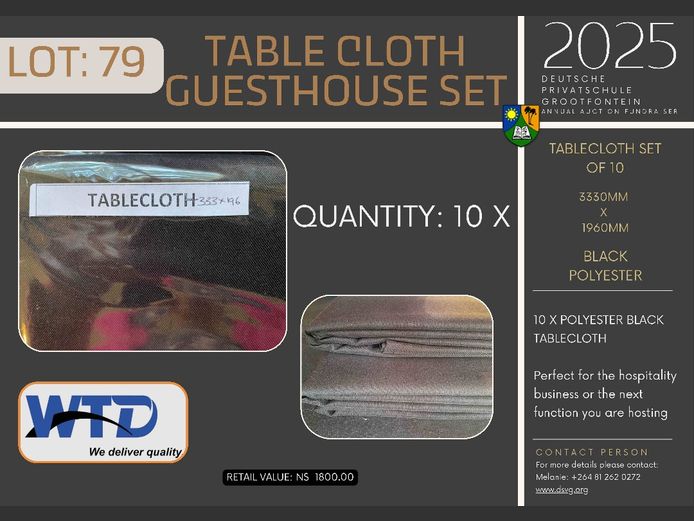 TABLE CLOTH GUESTHOUSE SET 