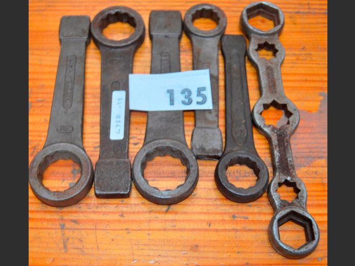LOT OF 6: GEDORE STRIKING WRENCHES/SLOGGING SPANNERS