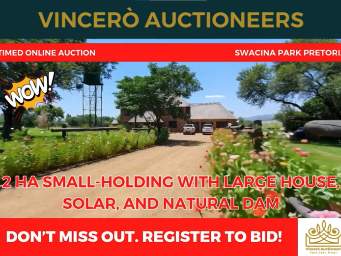 2 HA Smallholding with Natural Dam in Swacina Park, Pretoria