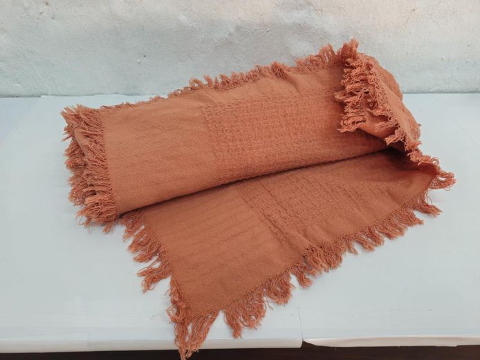Woolworths Rose Pink 100% Cotton Fringed Throw