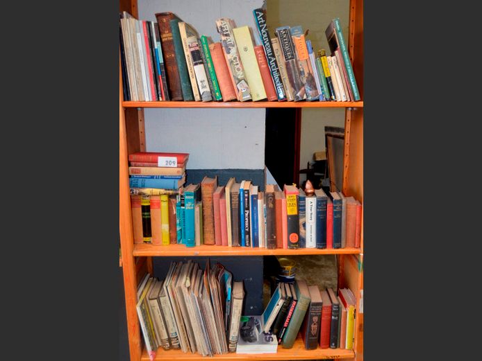 LOT ON 3 SHELVES: ASSORTED BOOKS