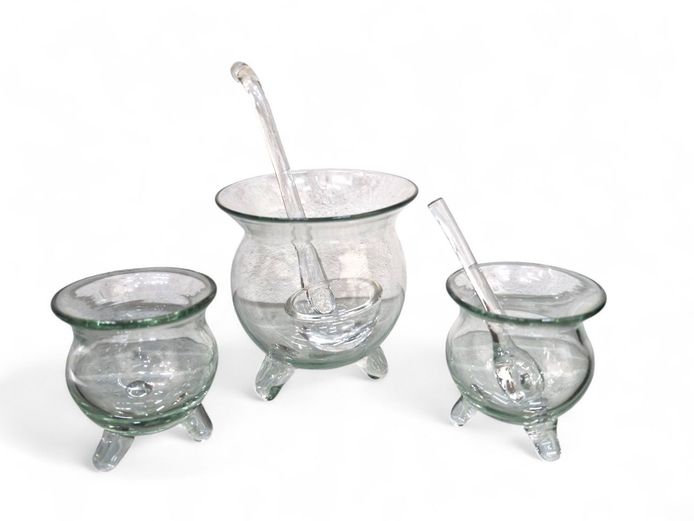 Ngwenya Glass Potjie Pots with Glass Spoons