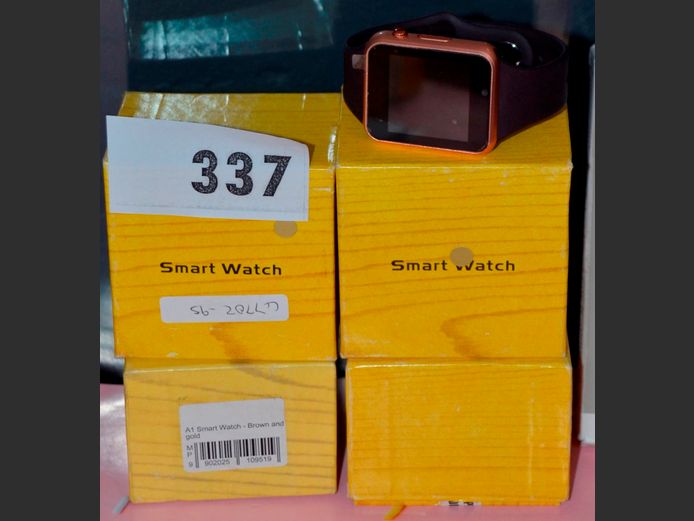LOT: 4 x BROWN & GOLD SMART WATCHES [Untested]