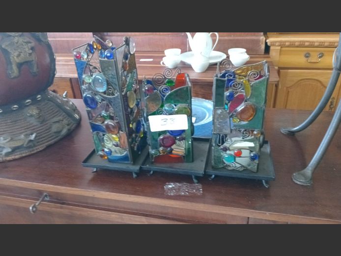 Lead glass Candle Holders