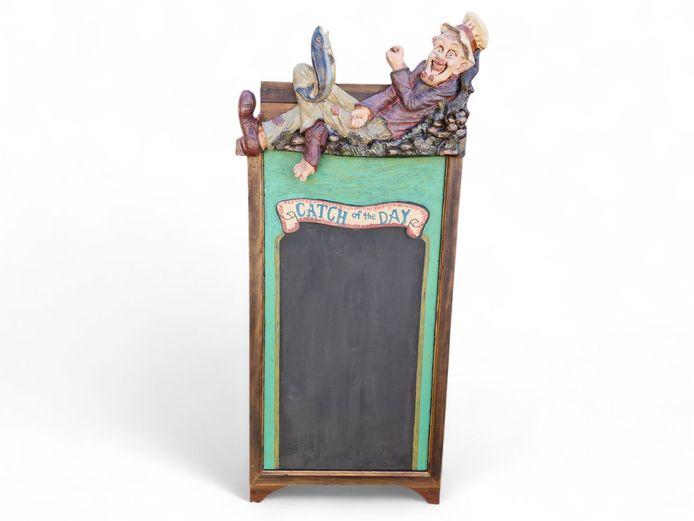 "Catch of the Day" Self Standing Restaurant Menu Board