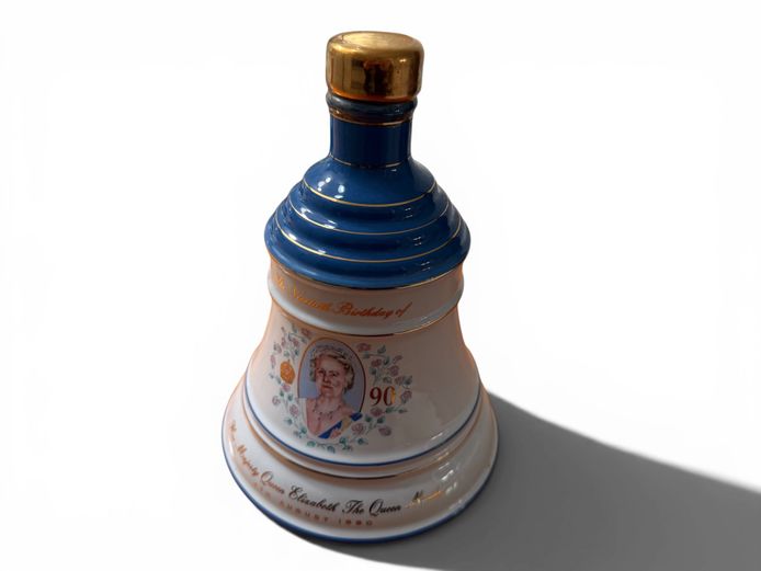 Bell’s Whisky Decanter “Queen Elizabeth The Queen Mother 90th Birthday” (1990)
