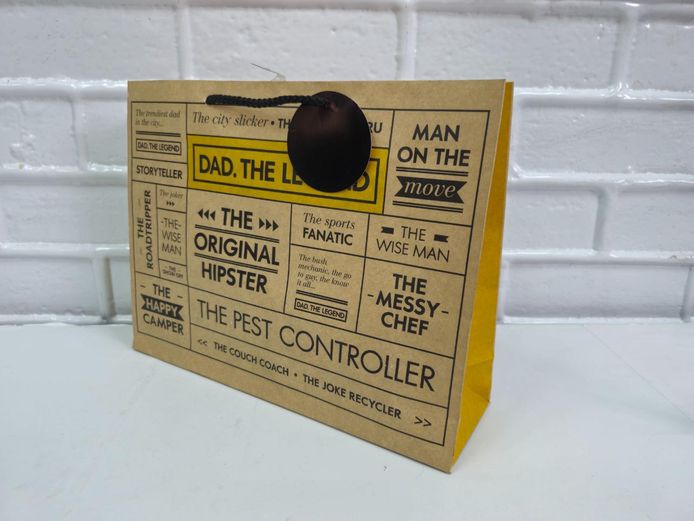 Novelty "Dad The Legend" Kraft Gift Bag