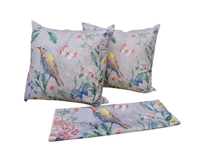 Volpes Botanical Cotton Feather Cushions & Spare Cover (60x60cm)
