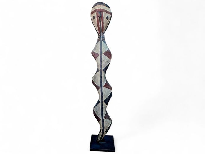 Large Floor Standing Guinea Baga Serpent Headdress Sculpture