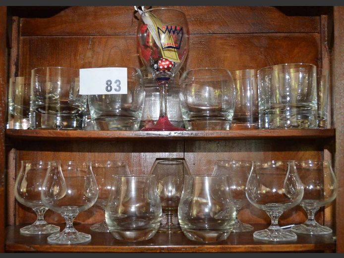 ASSORTED DRINKING GLASSES
