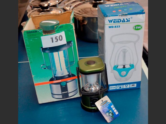 OSRAM RECHARGEABLE LANTERN, WEIDASI CAMPING LAMP, etc [Untested]