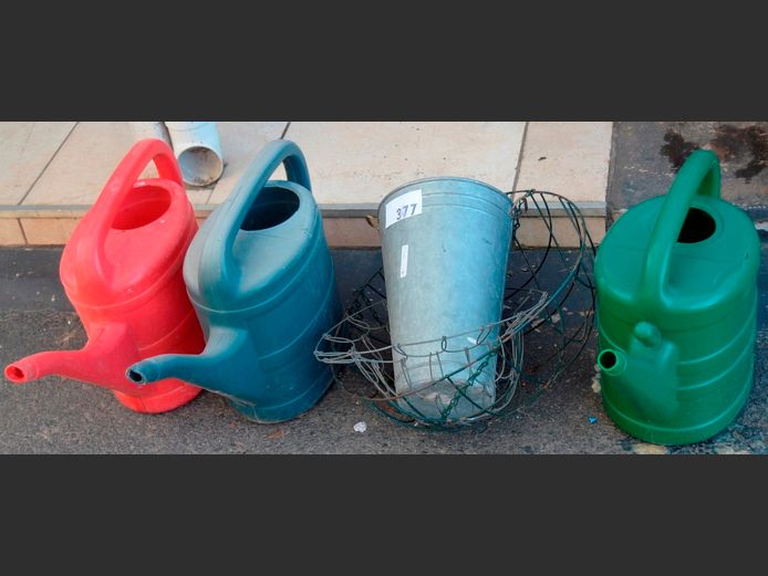 GALVANISED PAIL, WATERING CAN, etc