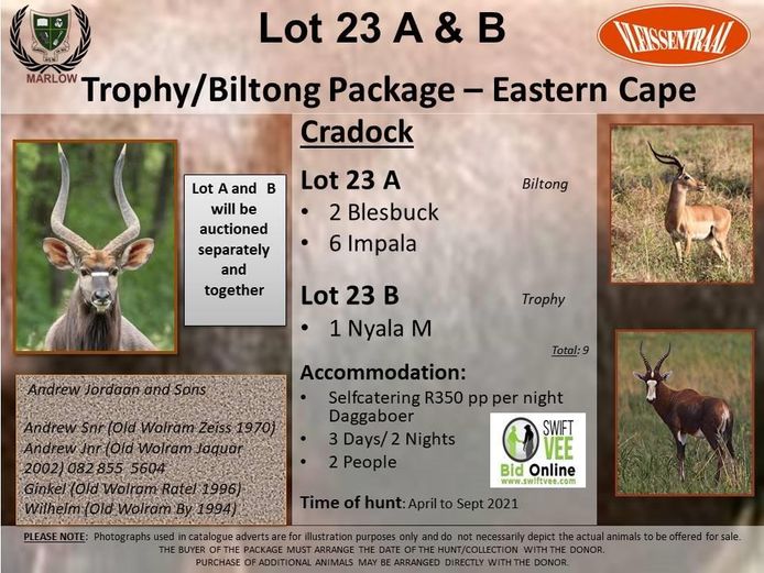 Trophy/ Biltong Package - Eastern Cape