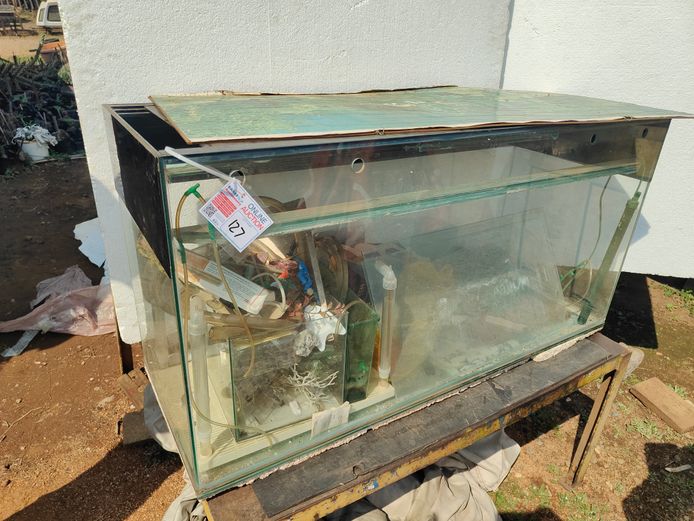 FISH TANK AND VARIOUS ACCESSORIES