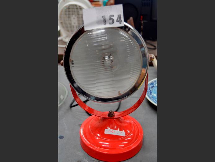 RETRO RED HEADLIGHT LAMP, 28cm High