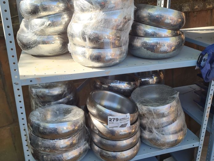 LOT STEEL FRUIT BOWLS