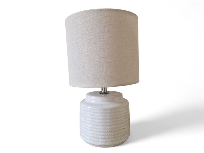 Small Ceramic Bedside Lamp with Shade