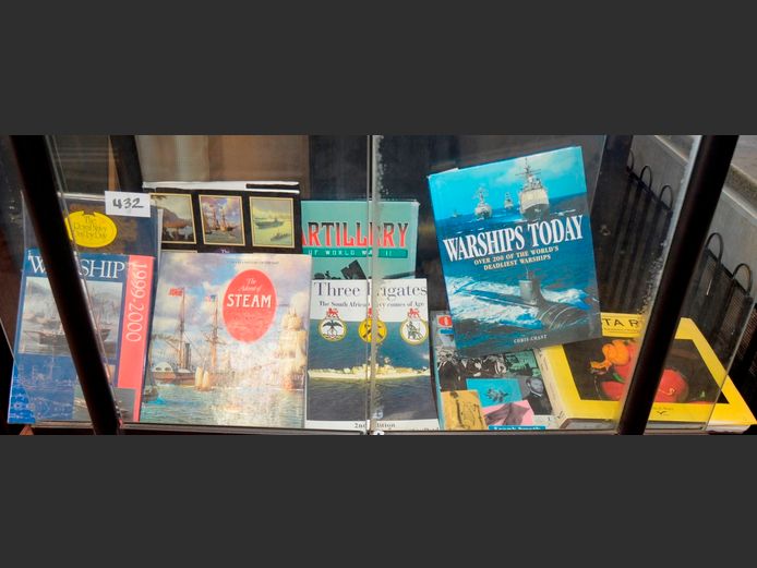 COLLECTION COFFEE TABLE BOOKS: WAR SHIPS, ARTILLERY OF WORLD WAR II, ROYAL NAVY, etc