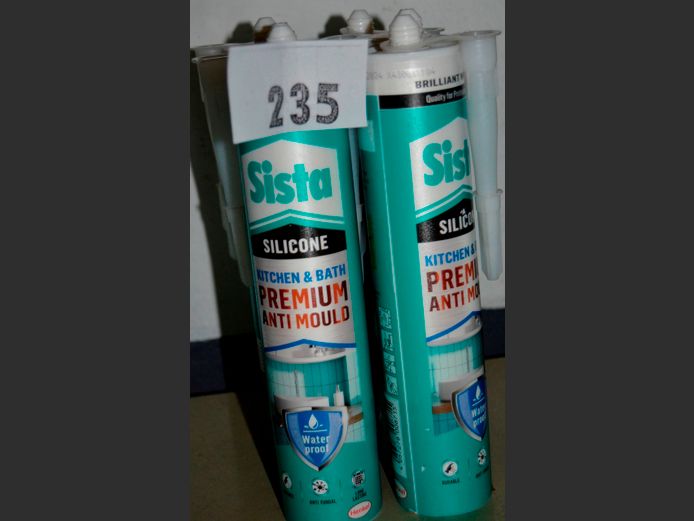 LOT OF 6 TUBES: SISTA WHITE SILICONE