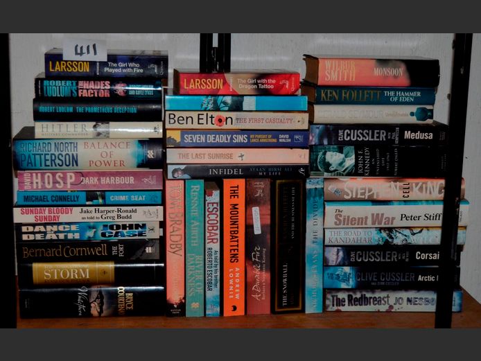 NOVELS: WILBUR SMITH, KEN FOLLET, PETER STIFF, etc