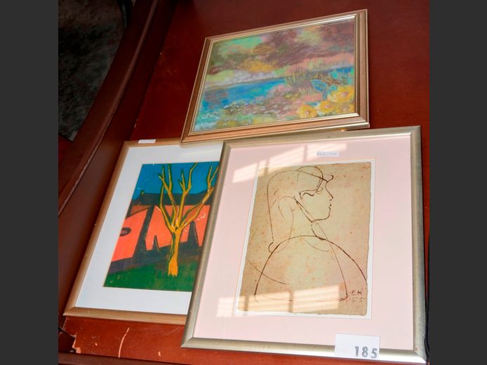 LOT OF 3: GILT FRAMED PRINTS, 40 x 31cm, 32 x 23cm & 36.5 x 31.5cm