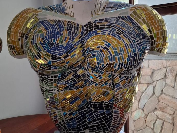 Mosaic torso art piece