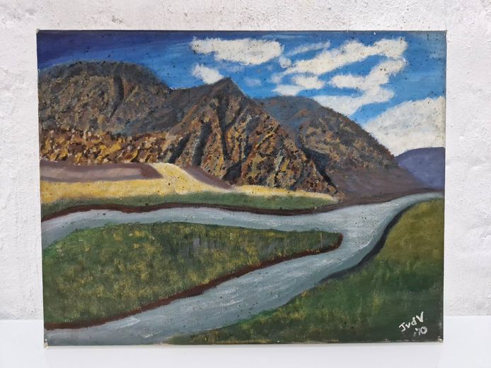 Original Oil on Canvas Signed Landscape Painting