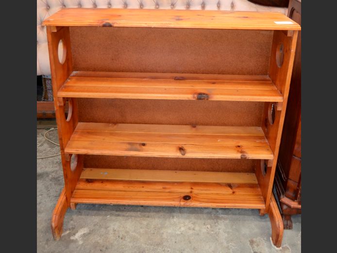OREGON PINE 3-TIER BOOKSHELF, 103 x 42 x 104cm