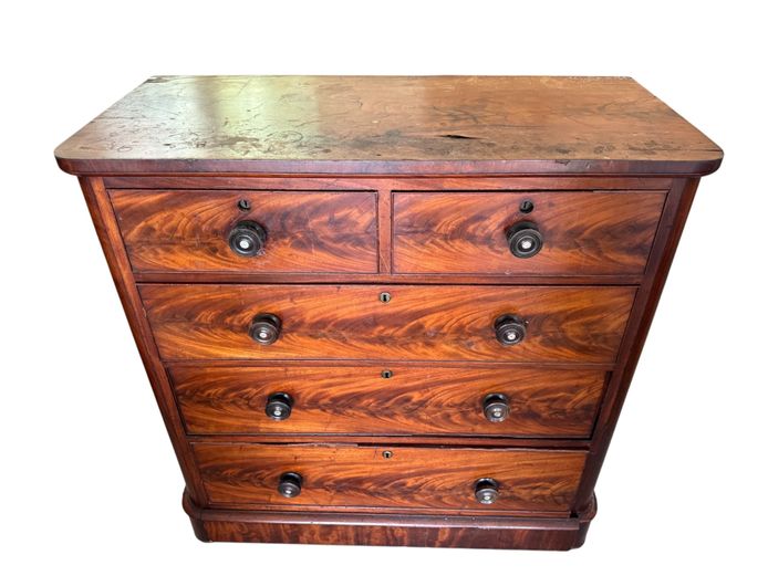 Solid Wood Antique-Style Chest of Drawers