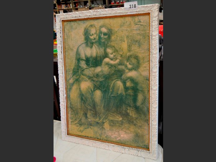 FRAMED PRINT "MOTHER & CHILDREN", 71 x 52cm