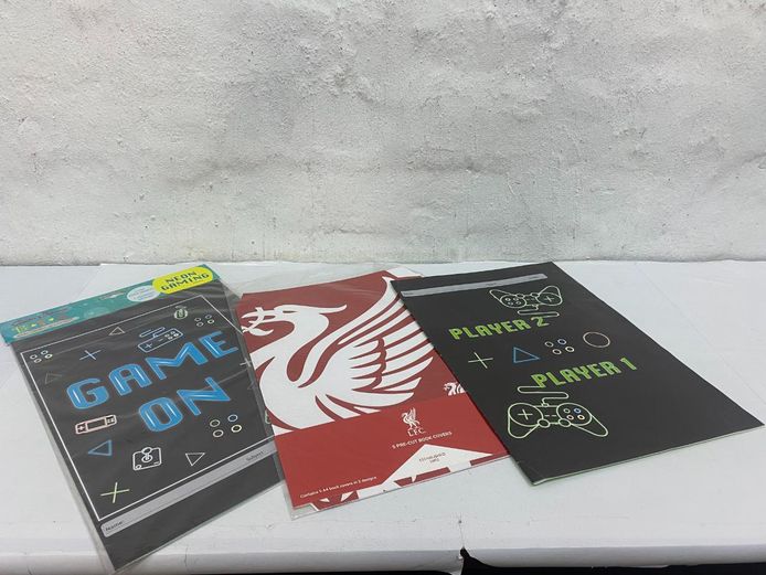 A4 Pre-Cut Book Covers - Gaming and Liverpool Football Club