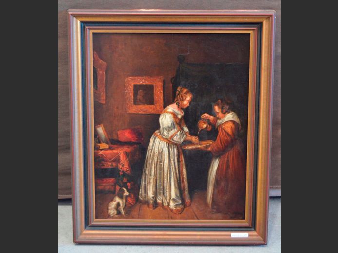 FRAMED OLEOGRAPH "LADIES", 50.5 x 40.5cm