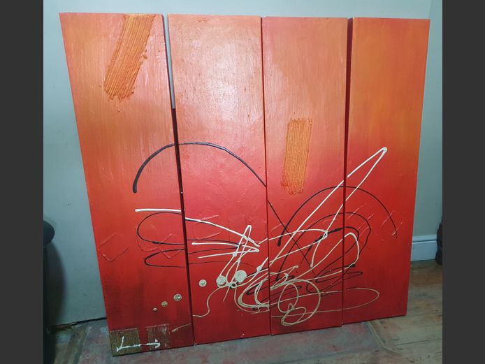 TRYPTECK UNFRAMED OILS ON CANVAS "ABSTRACT"